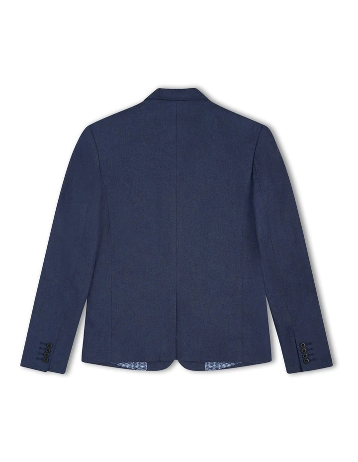 The Palermo Herringbone Blazer (3-7 Years) in Dark Navy
