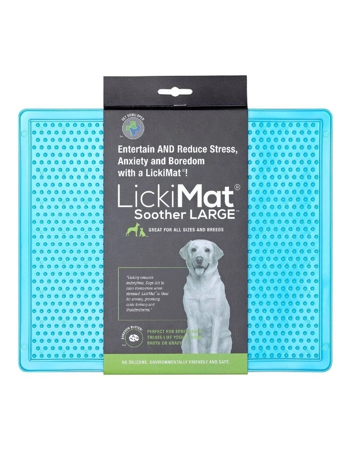Large Soother Original Slow Food Licking Mat in Blue