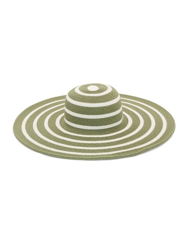 Arlo Wide-Brim Floppy Hat in Green