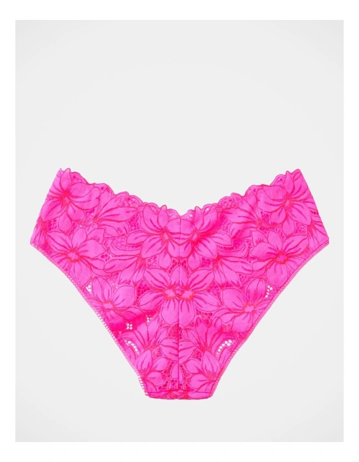 Crochet Lace Cheeky Underwear in Pink Infusion