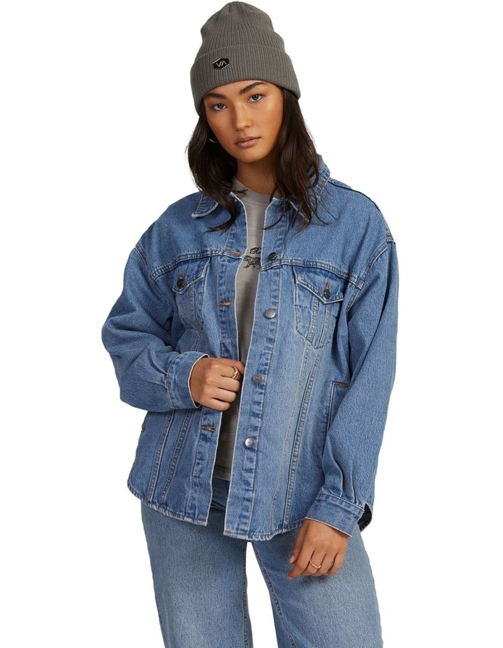 Indie Denim Shacket in Blue