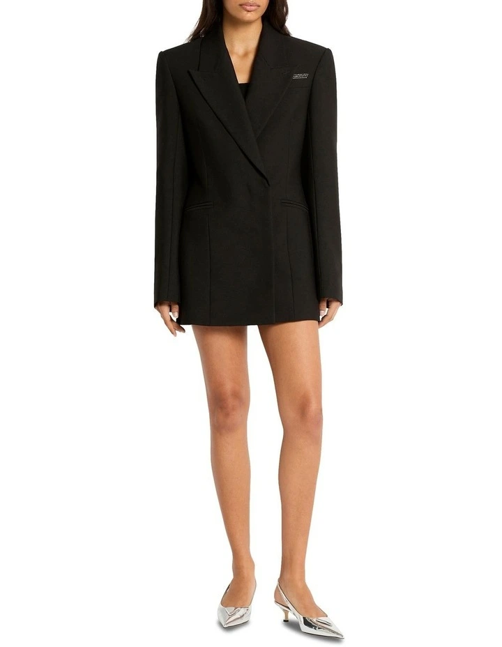Amps Blazer Dress in Noir
