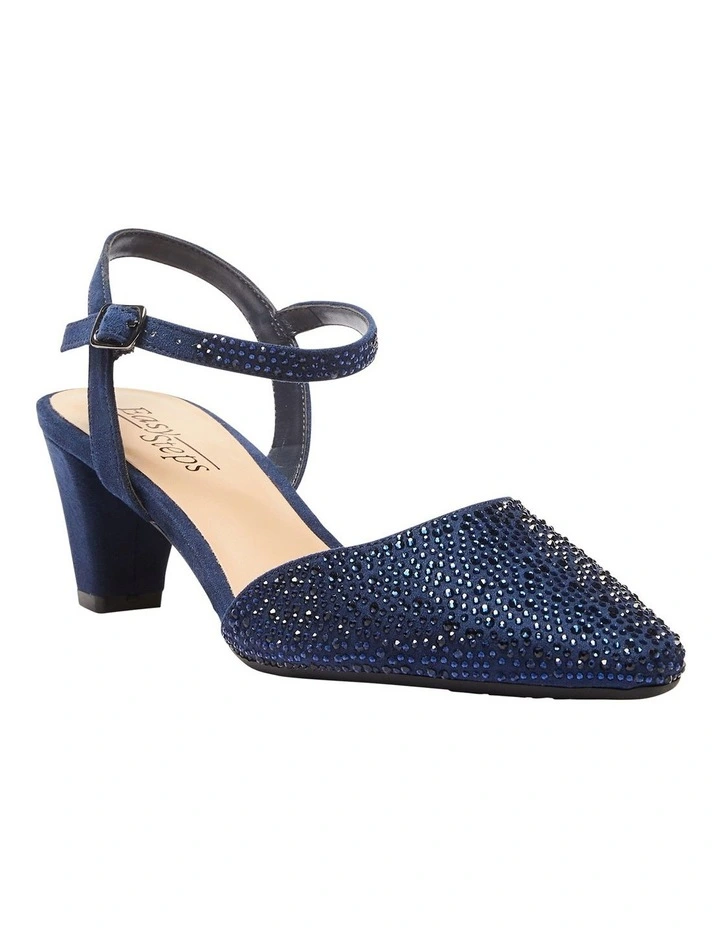 Adelle Heeled Shoes In Navy Fabric