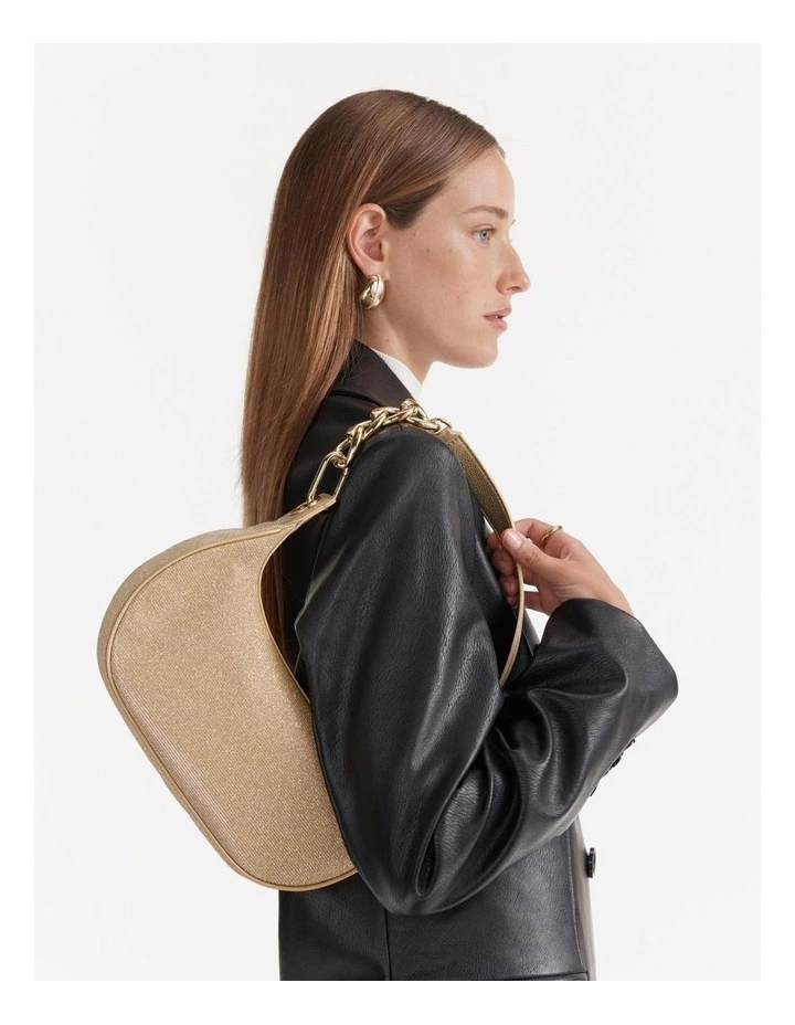 Metropolis Shoulder Bag in Light Gold