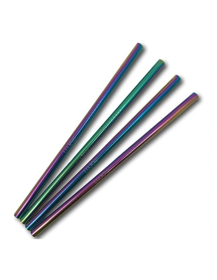 Short Straight Straws Cocktail in Rainbow