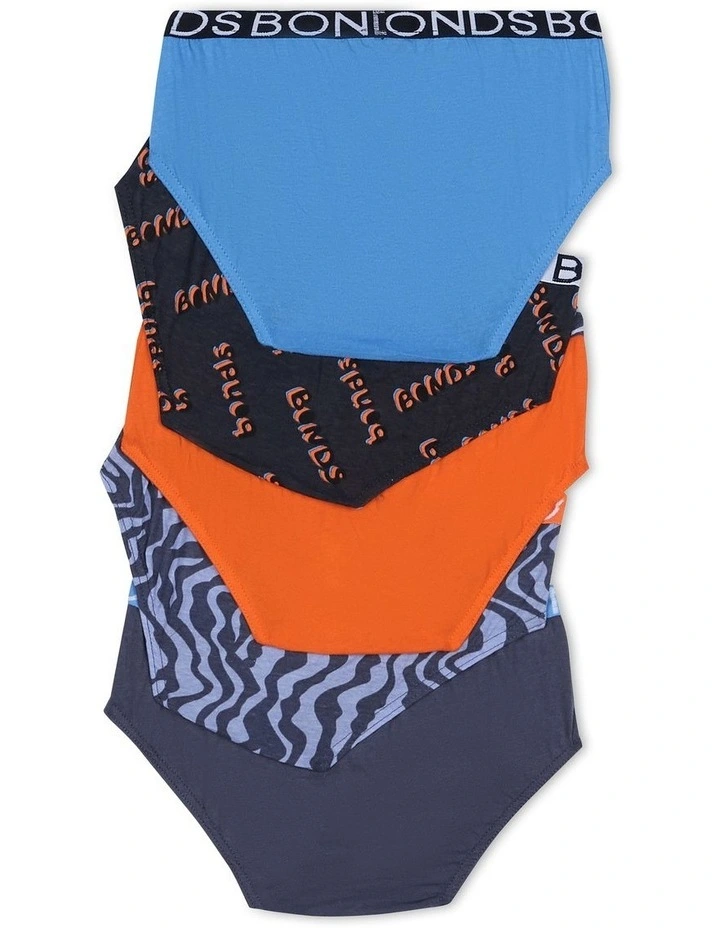 Kids Brief 5 Pack in Revibe Logo