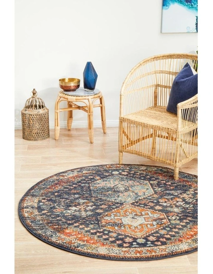 Legacy 854 Round Rug In Navy