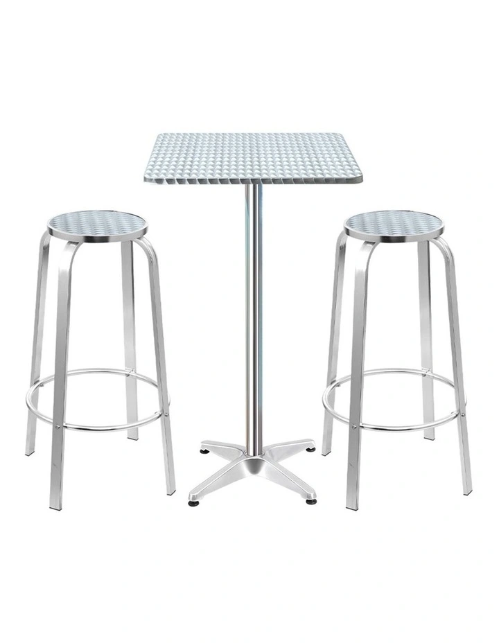 Outdoor Bistro Set Bar Table Square