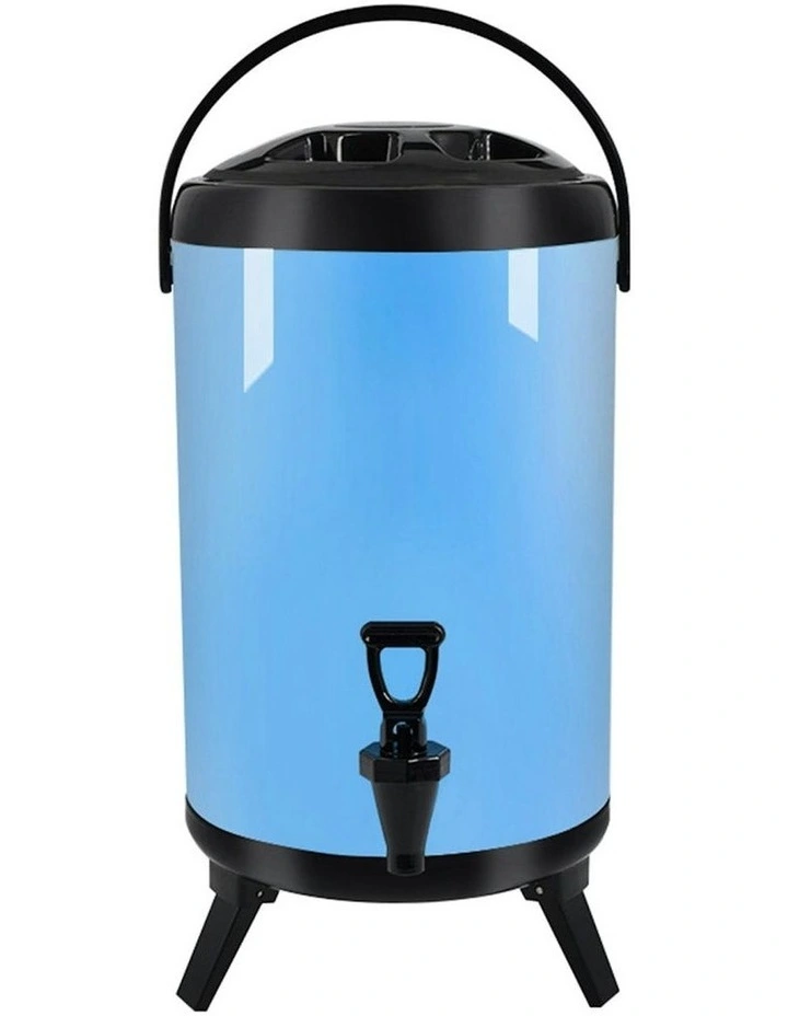 Stainless Steel Milk Tea Beverage Barrel 10L in Blue
