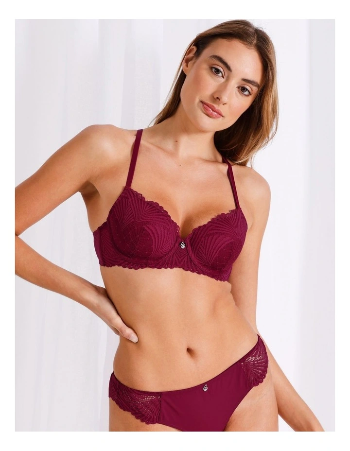 Harlow T-shirt Bra in Plum