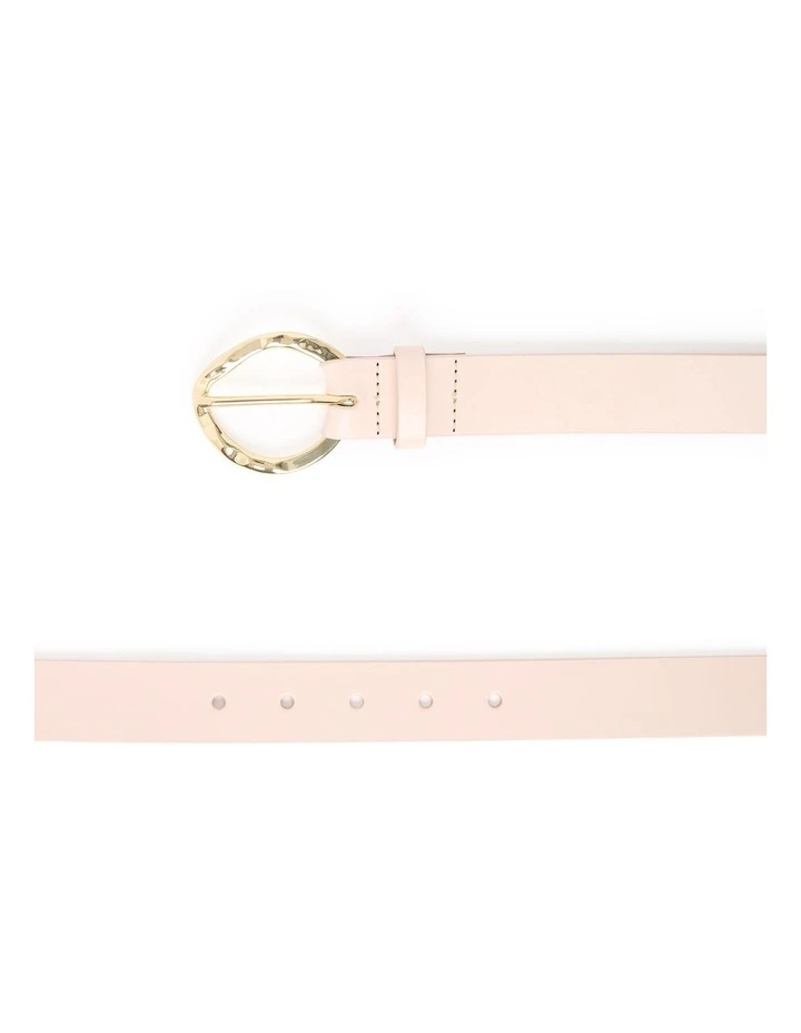 Celia Leather Belt in Pearl