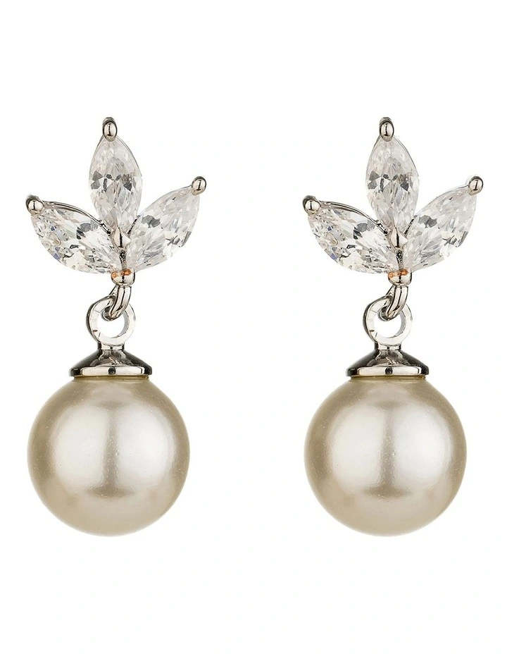 Bridal Earring in Rhodium