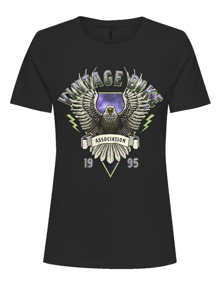 Lucy 1995 Cotton T-shirt in Black