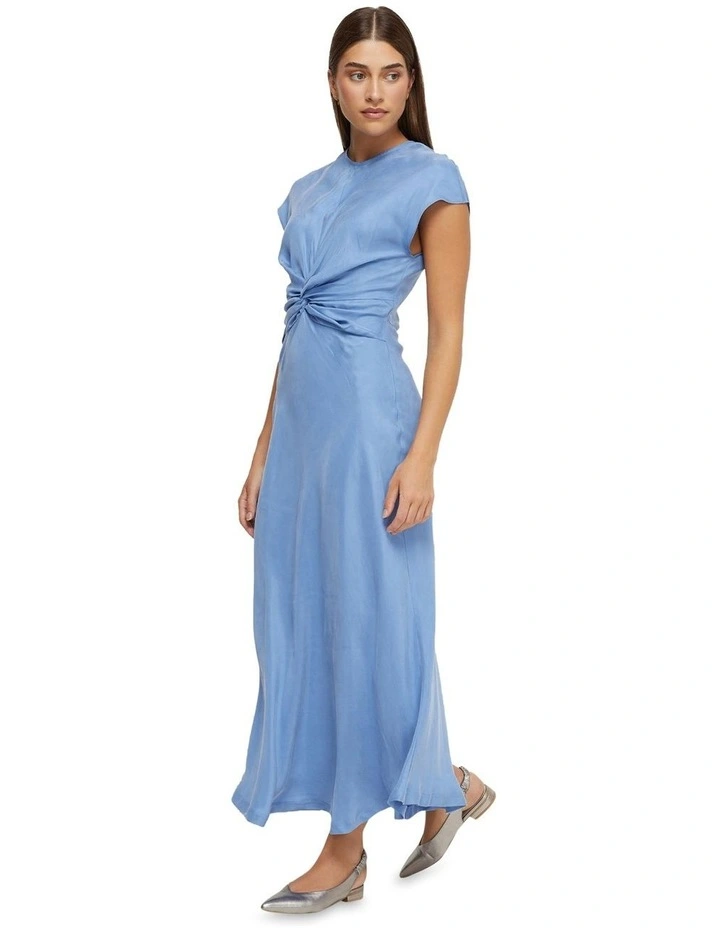 Charlotte Cupro Dress in Blue