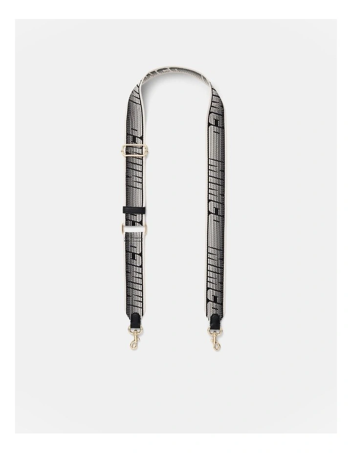 Go Fast Webbing Bag Strap in Black White