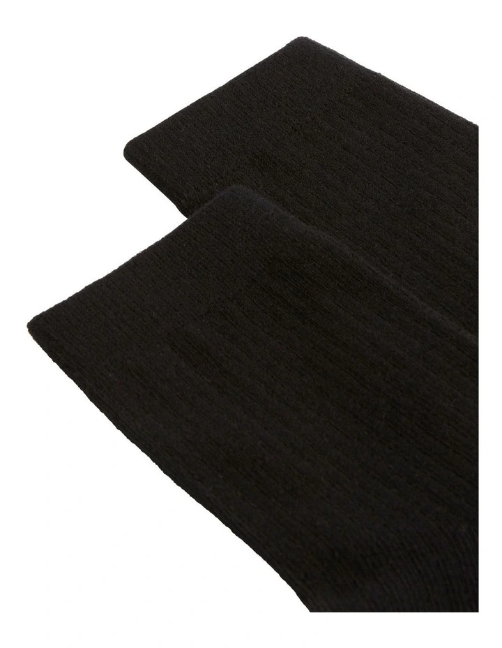 Quarter Crew Sock in Black
