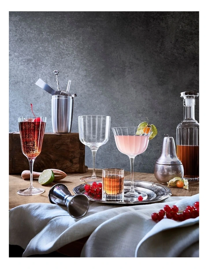 Bach Retro Fizz Glasses Set of 4 260ml in Clear