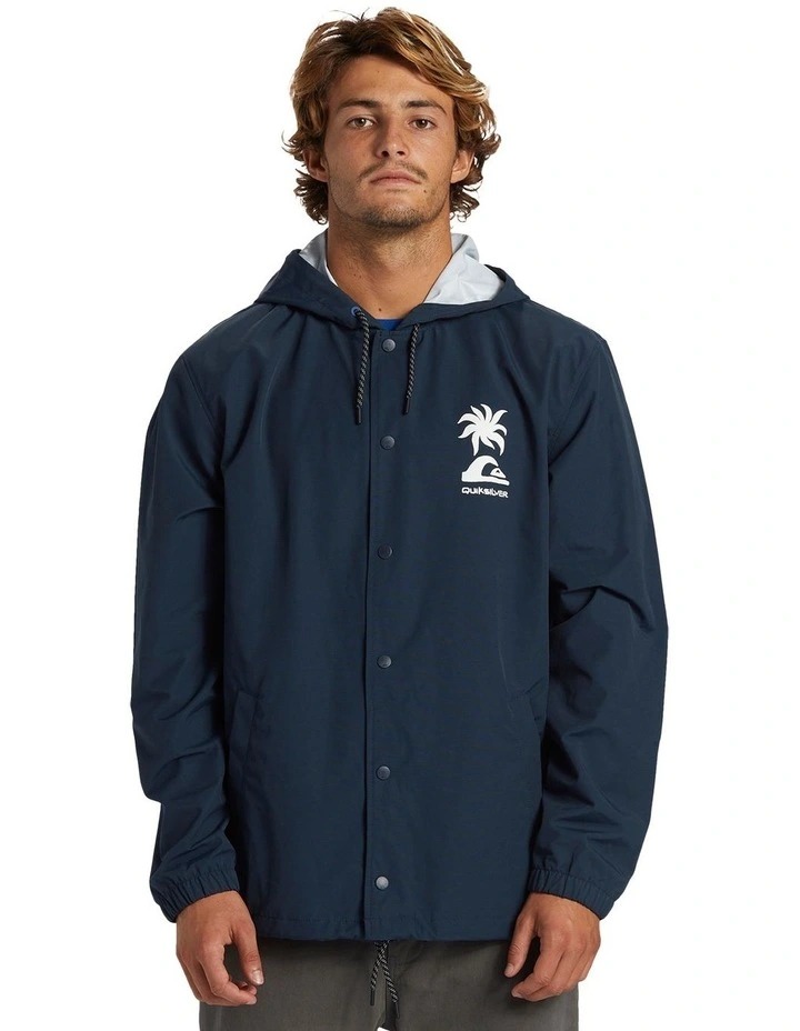 Rain Cloud Hooded Track Jacket in Dark Navy