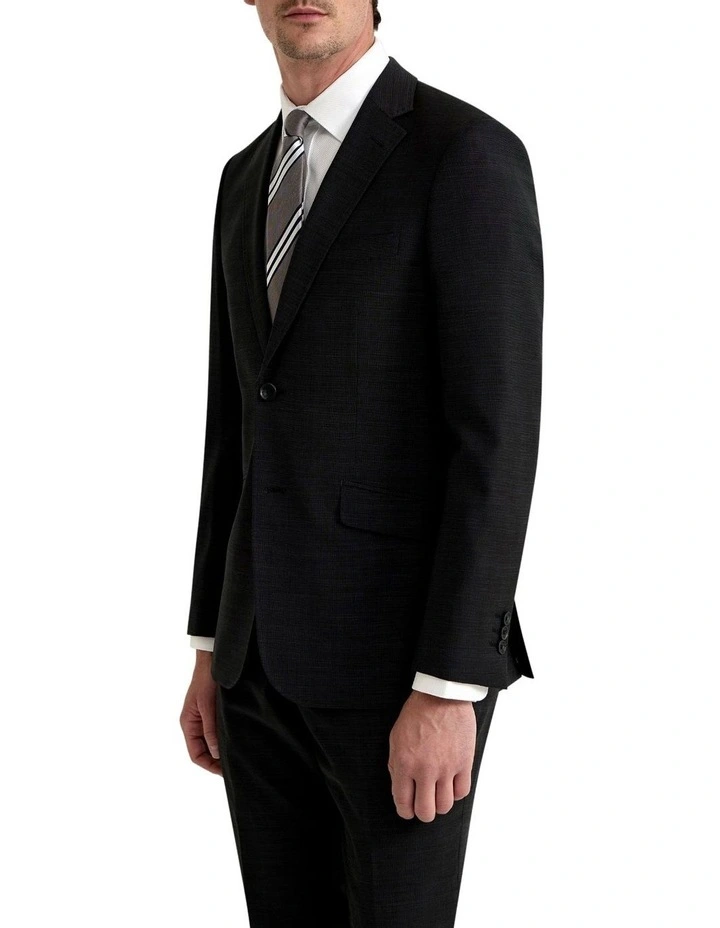New Hopkins Wool Stretch Suit Jacket in Charcoal