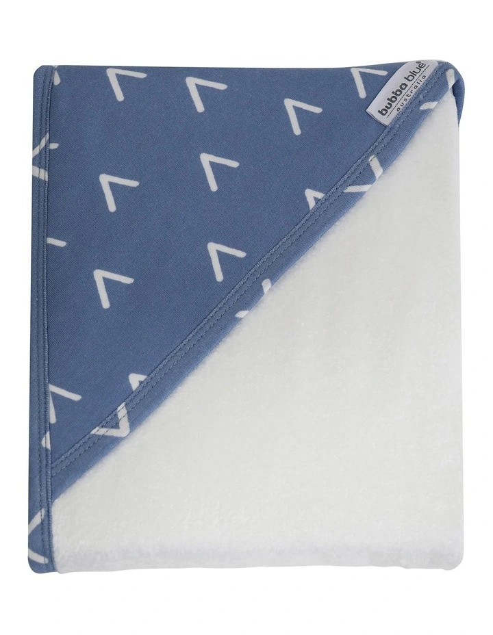 Nordic Hooded Towel in Denim Blue