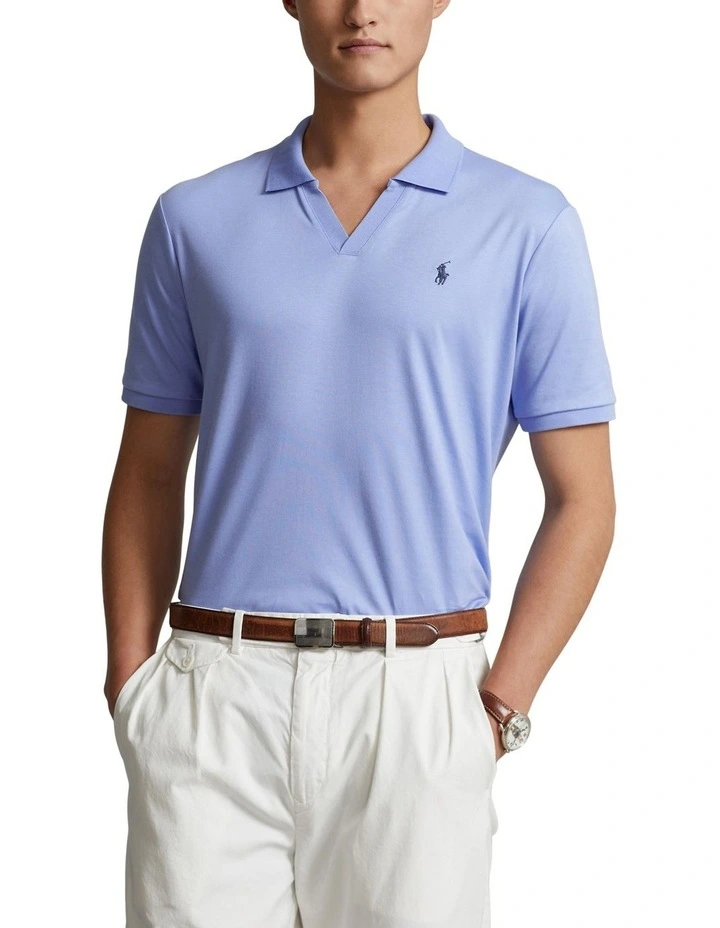 Custom Slim Fit Soft Cotton Polo Shirt in Blue