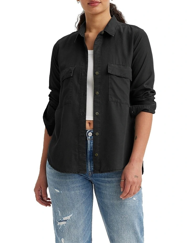 Doreen Utility Shirt in Caviar