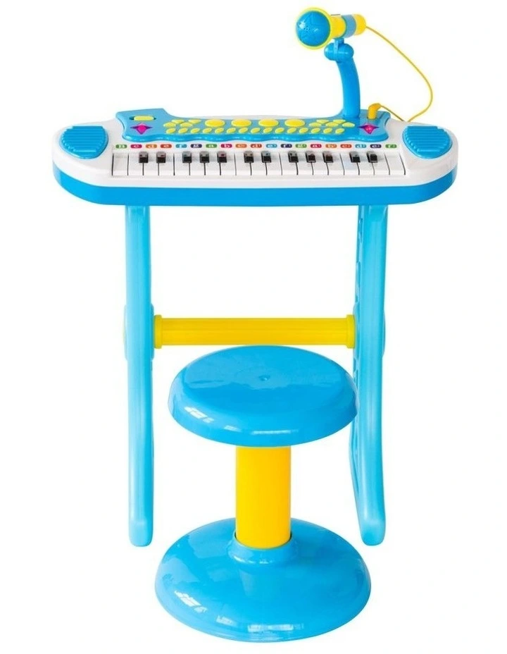 Electronic Keyboard with Stand in Blue