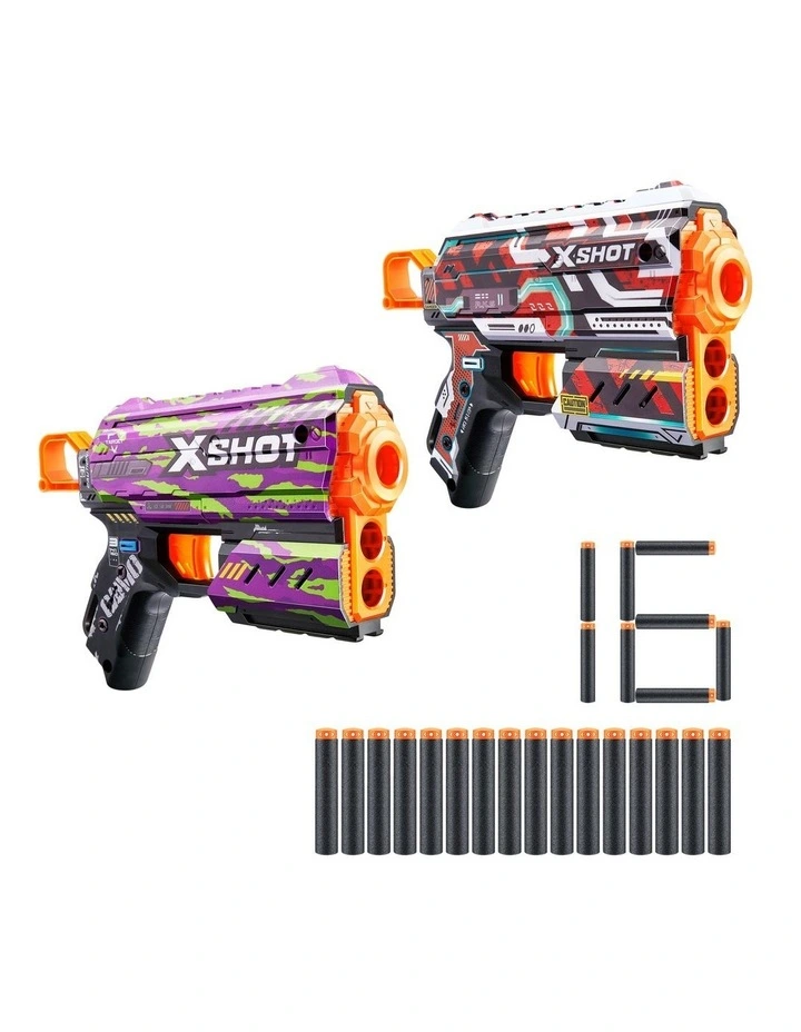 Skins Flux Dart Blaster 2 Pack (16 Darts) By Zuru
