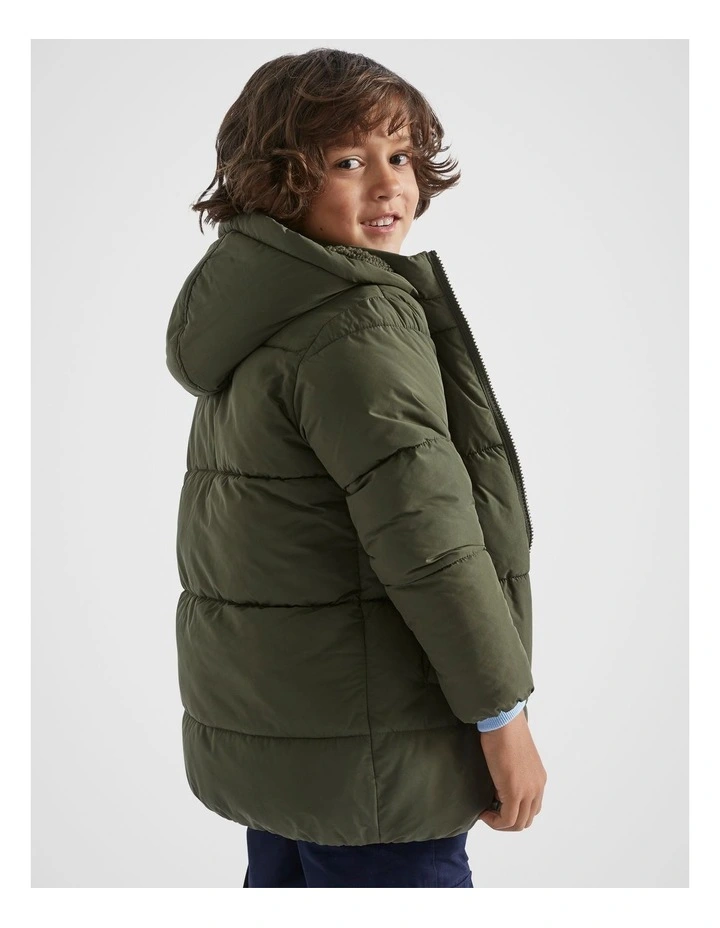 Core Puffer Jacket in Pine
