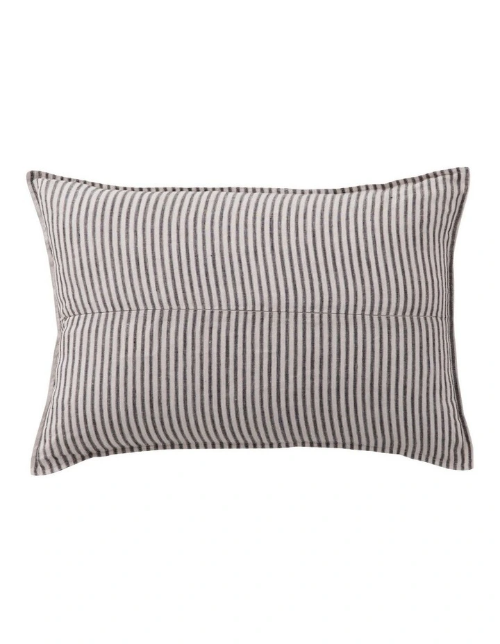 Abbotson Ticking Stripe Breakfast Cushion in Carbon