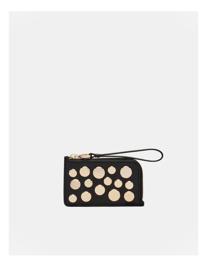 Glisten Card Pouch in Black Light Gold