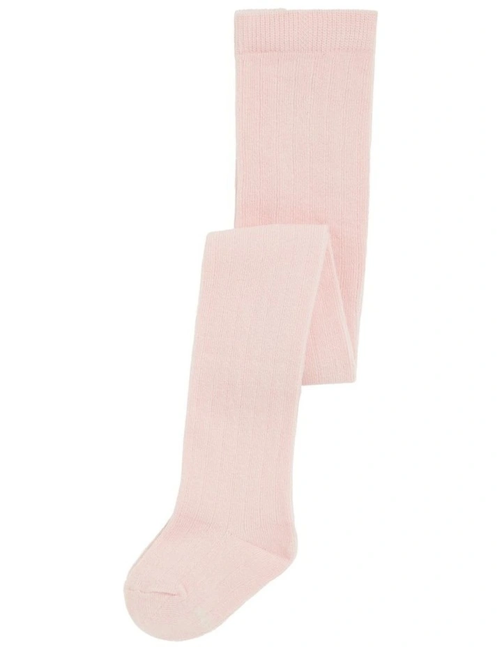 Rib Full Length Tight in Pink