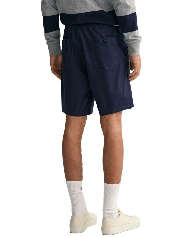 Drawstring Logo Shorts in Marine