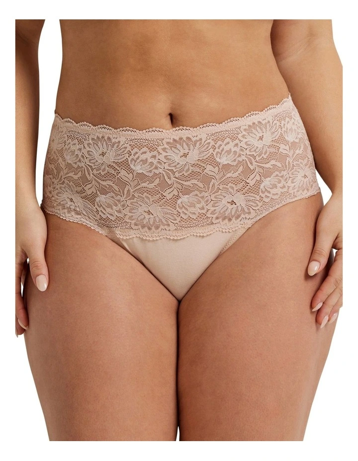 Cotton & Lace Full Brief Honey