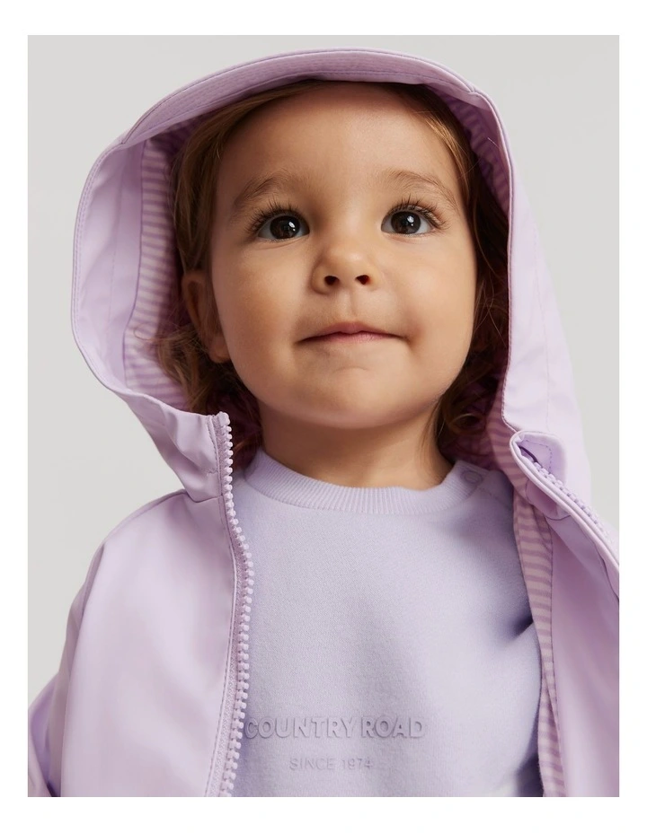 Hooded Rain Jacket in Lilac