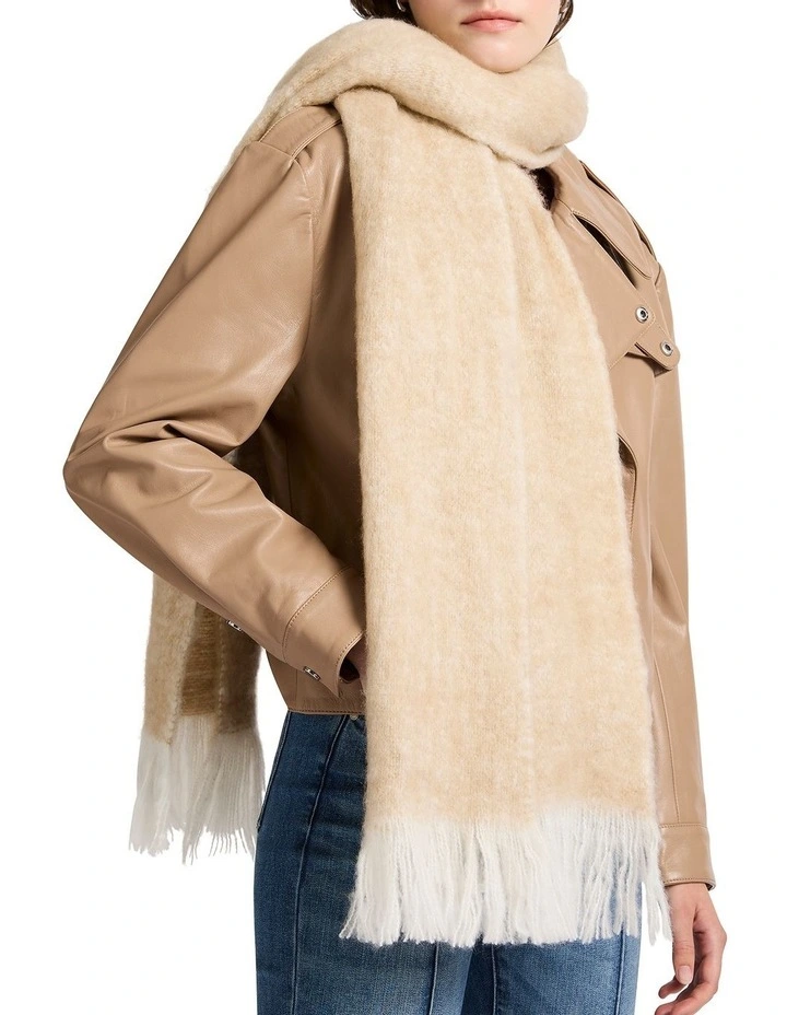 Shenay Brushed Scarf in Camel