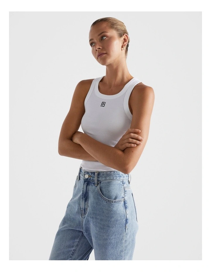 Rib Tank in Whisper White