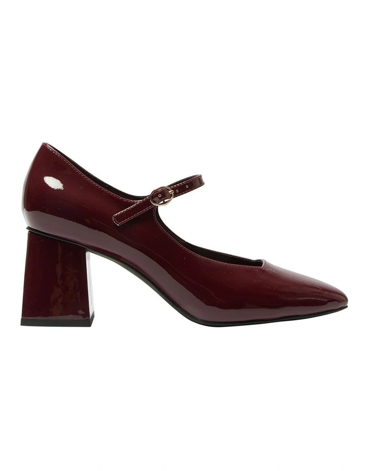 Nancy Heeled Shoes in Wine Patent