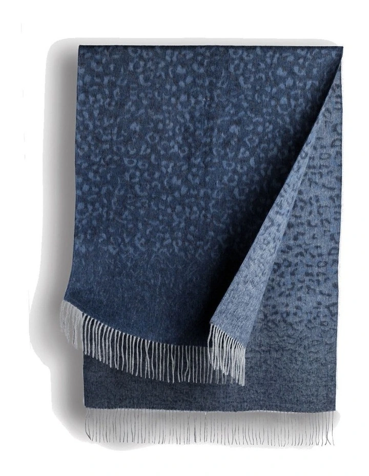 Cashmere & Wool Wrap in Navy