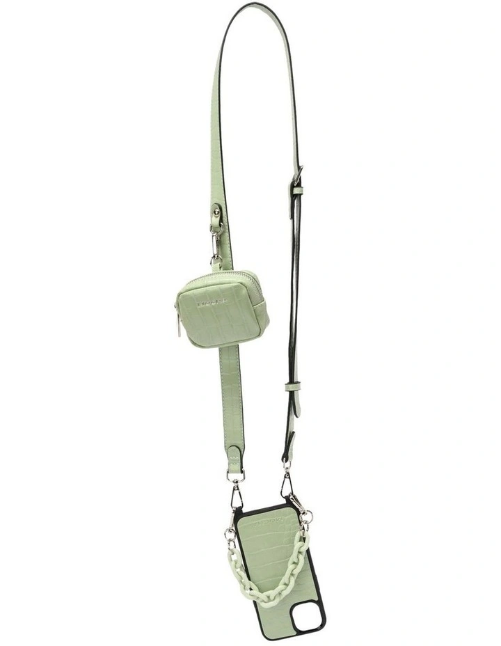 Calissa Croco Lanyard Phone Case iPhone 13 in Green