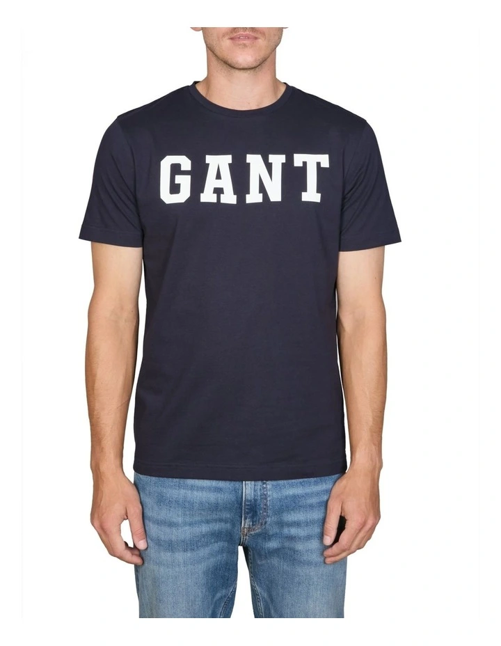 Logo T-shirt in Evening Blue