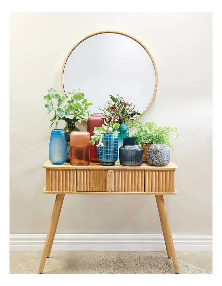 Linear Oak Mirror