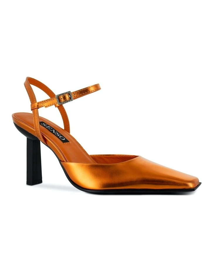 Henrietta Heeled Sadals in Orange