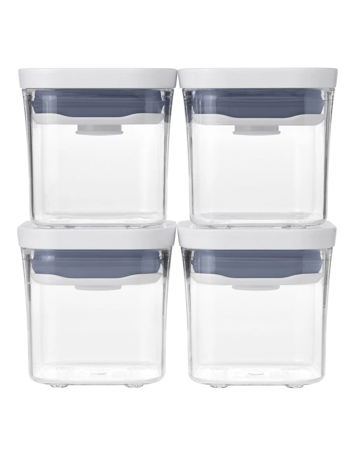 Pop Mini Container Set 4 Piece in Clear