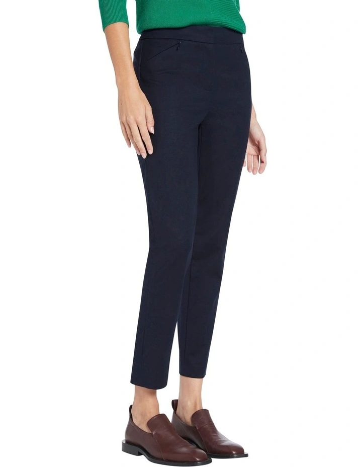 Sarah Compact Cotton Pant in Ink