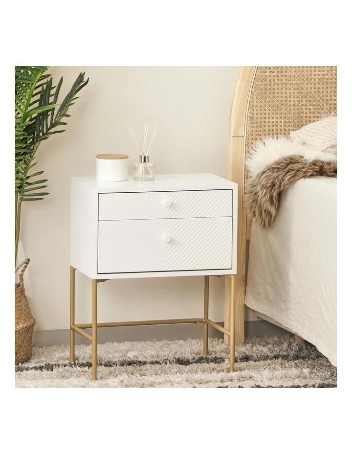 Chelsea Bedside Table in White