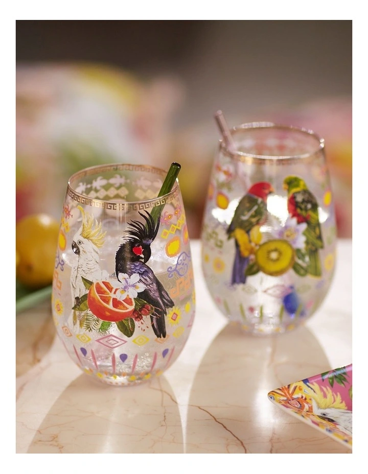 Tropicana Australiana Vol.3 Glass Tumbler in Multi