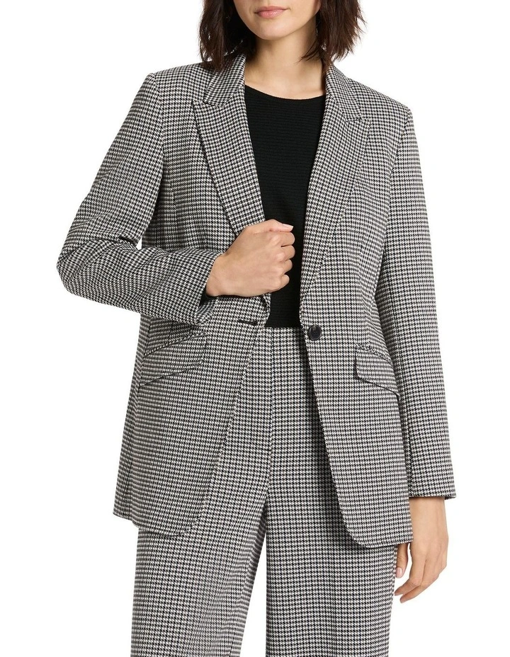 Diaz Ponte Blazer in Ivory/Black