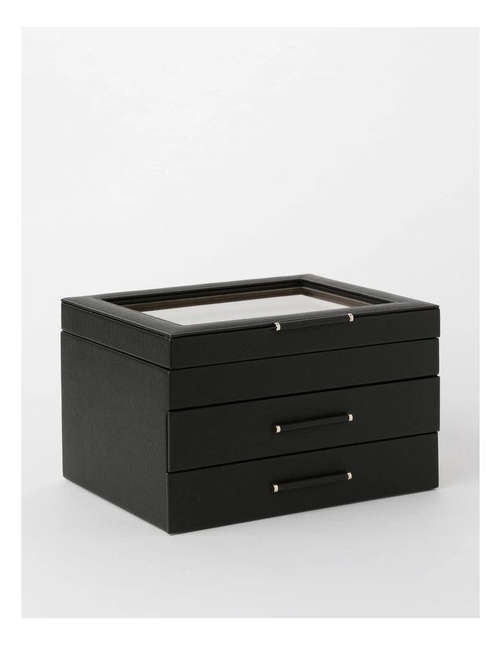 Large Wrapped Jewellery Box in Black