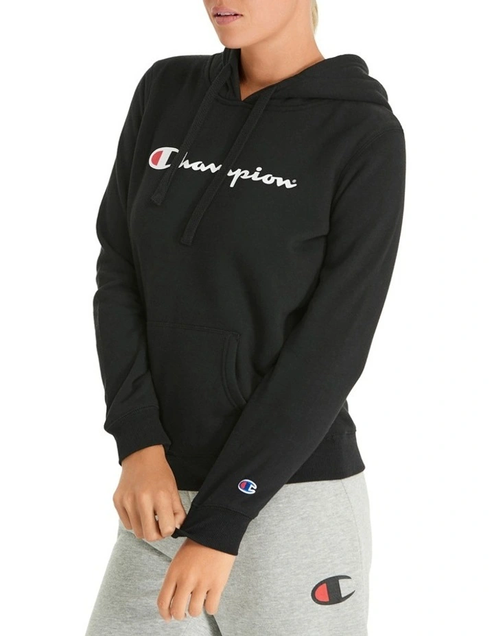 Script Hoodie in Black